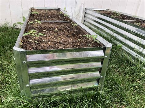 galvanized metal sheet raised garden|galvanized above ground garden beds.